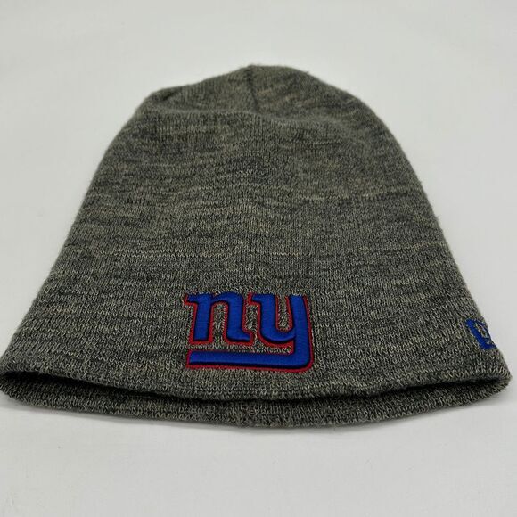 New York Giants Beanie Hats Adult OSFA Grey Knitted NFL Football Mens New Era